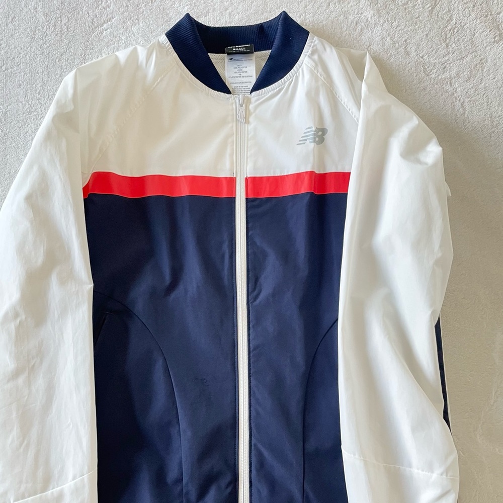 Navy Blue New Balance Zip Up Stadium Jacket, Small